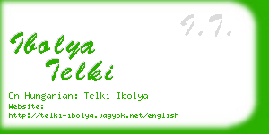 ibolya telki business card